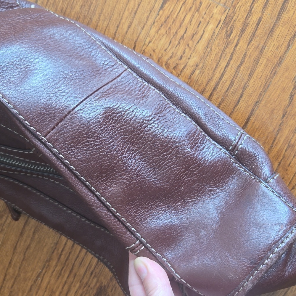 Fossil Brown Leather Shoulder Bag - Picture 10 of 14